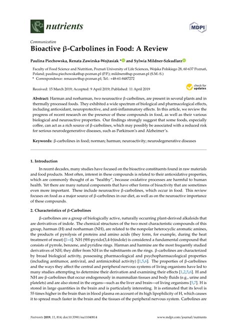 beta carbolines|(PDF) Bioactive β.